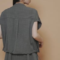 27SS予約アイテム　CYANTOKYO（シアントーキョー）ニットレースコンビフレンチシャツ