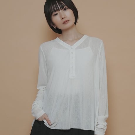 27SS予約アイテム　CYANTOKYO（シアントーキョー）バックギャザーチュールヘンリー