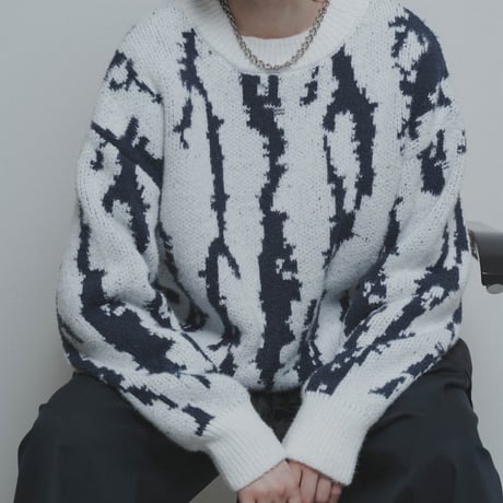 26AW予約アイテム　CYANtokyo（シアントーキョー）ジオメトジャガードニット