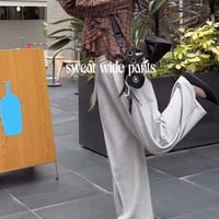 PaulineBleu（ポリーヌブロー）ダブルコードスエットワイドパンツ