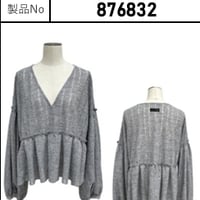 26AW 予約アイテム　ayane.(アヤン）　ラダーニットペプラムブラウス