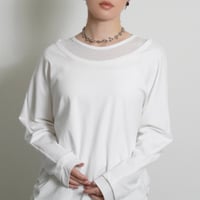 CYAN TOKYO(シアントーキョー）レイヤーネックドルマントップス