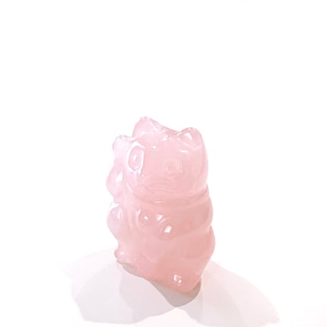 New✨💗ローズクォーツ招き猫ちゃん💗お守りクリスタル