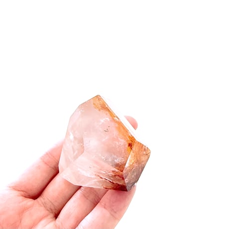 New✨希少！虹入り🌈🧡ローズクォーツ✖️ファイアークォーツ🧡お守りクリスタル