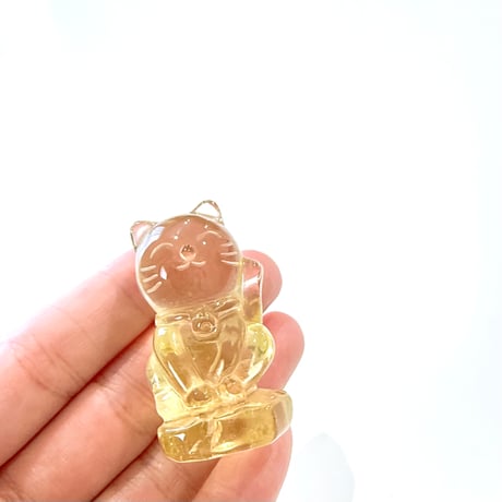 New✨💛シトリン招き猫ちゃん💛お守りクリスタル