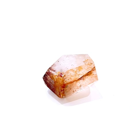 New✨希少！虹入り🌈🧡ローズクォーツ✖️ファイアークォーツ🧡お守りクリスタル