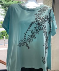 44017 後染めAラインコットンTシャツ
