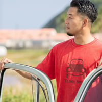 PEANUTSコラボ　Think　Small　BEETLE  ビンテージ加工 T