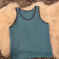 【 color border tank top 】