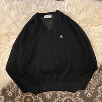 【 90s sheer design v-neck knit 】