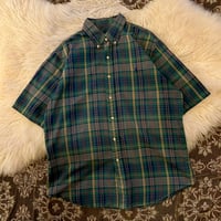 【 “Ralph Lauren” checked short sleeve shirt 】