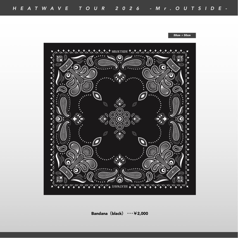 バンダナ／黒（HEATWAVE TOUR 2026 -Mr. OUTSIDE-） | カモネギ