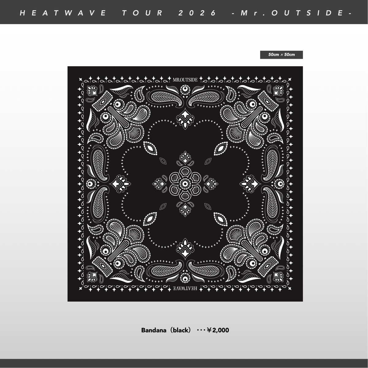 バンダナ／黒（HEATWAVE TOUR 2026 -Mr. OUTSIDE-） | カモネギ