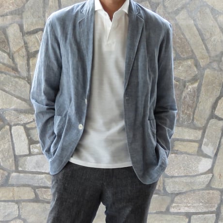クールな仕事服。ラミー100％のビジネス～カジュアルまで着回せるニットシャツ