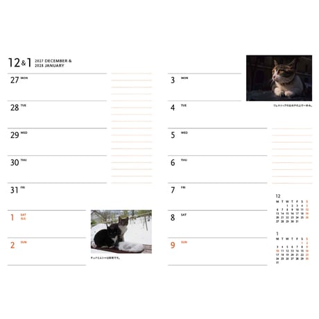 【岩合光昭】2027 岩合光昭 ねこ 手帳