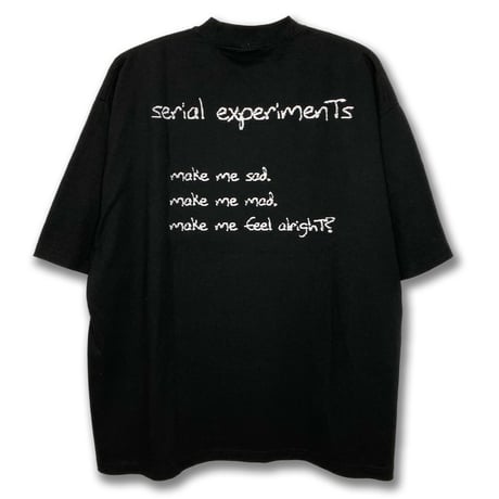 【serial experiments lain × messa】Distant Night ドロップショルダーTシャツ  -BLACK-