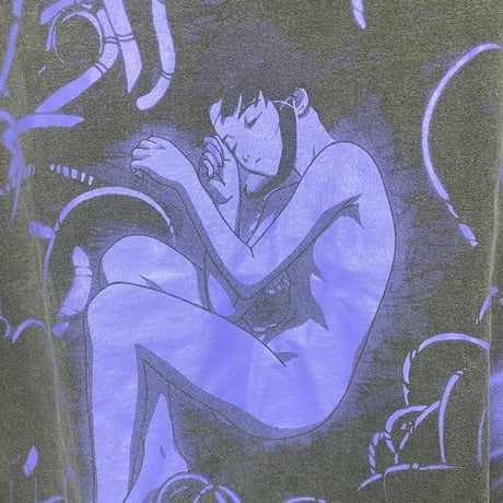 【serial experiments lain × messa】Distant Night ドロップショルダーTシャツ  -SUMI-