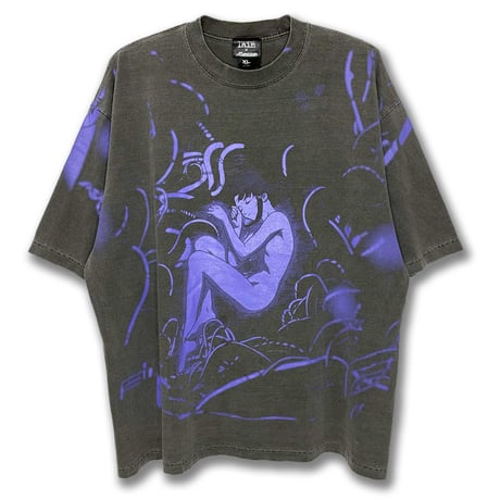 【serial experiments lain × messa】Distant Night ドロップショルダーTシャツ  -SUMI-