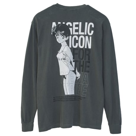 【遊人 × beauty:beast × messa】Angel Touch ロングスリーブ T シャツ -CHARCOAL-