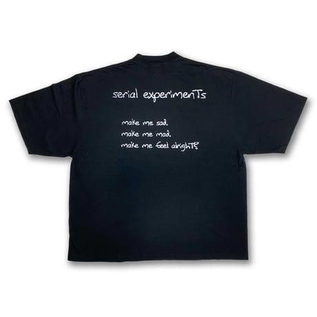 【serial experiments lain × messa】Distant Night ドロップショルダーTシャツ  -BLACK-