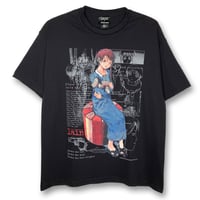 【serial experiments lain × messa】She Knows... Tシャツ -BLACK-