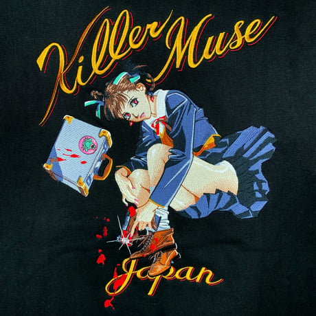 【A KITE × messa 】KILLER MUSE 01 砂羽 刺繍ジップパーカー -BLACK-