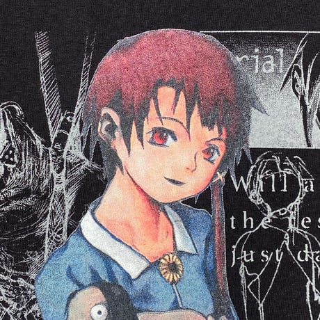 【serial experiments lain × messa】She Knows... Tシャツ -BLACK-