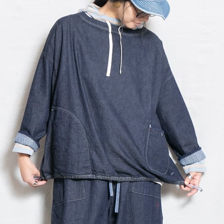 快晴堂（かいせいどう）63S-22 GIRLSマルチシーズン７オンスデニム　長袖ワイドＴシャツ
