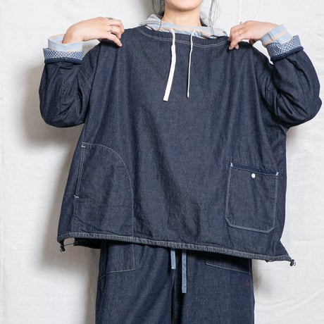 快晴堂（かいせいどう）63S-22 GIRLSマルチシーズン７オンスデニム　長袖ワイドＴシャツ