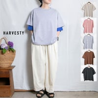 HARVESTY（ハーベスティ）A52606 半袖ボートネックボックスＴシャツ