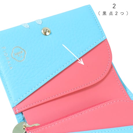 ポピー /  ２つ折りミニウォレット｜【訳あり品】SALE開催！アップリケ財布 FIORAIAフィオライア