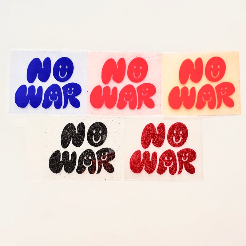 アイロンプリントシート＊NO WAR スマイル | stand up with you