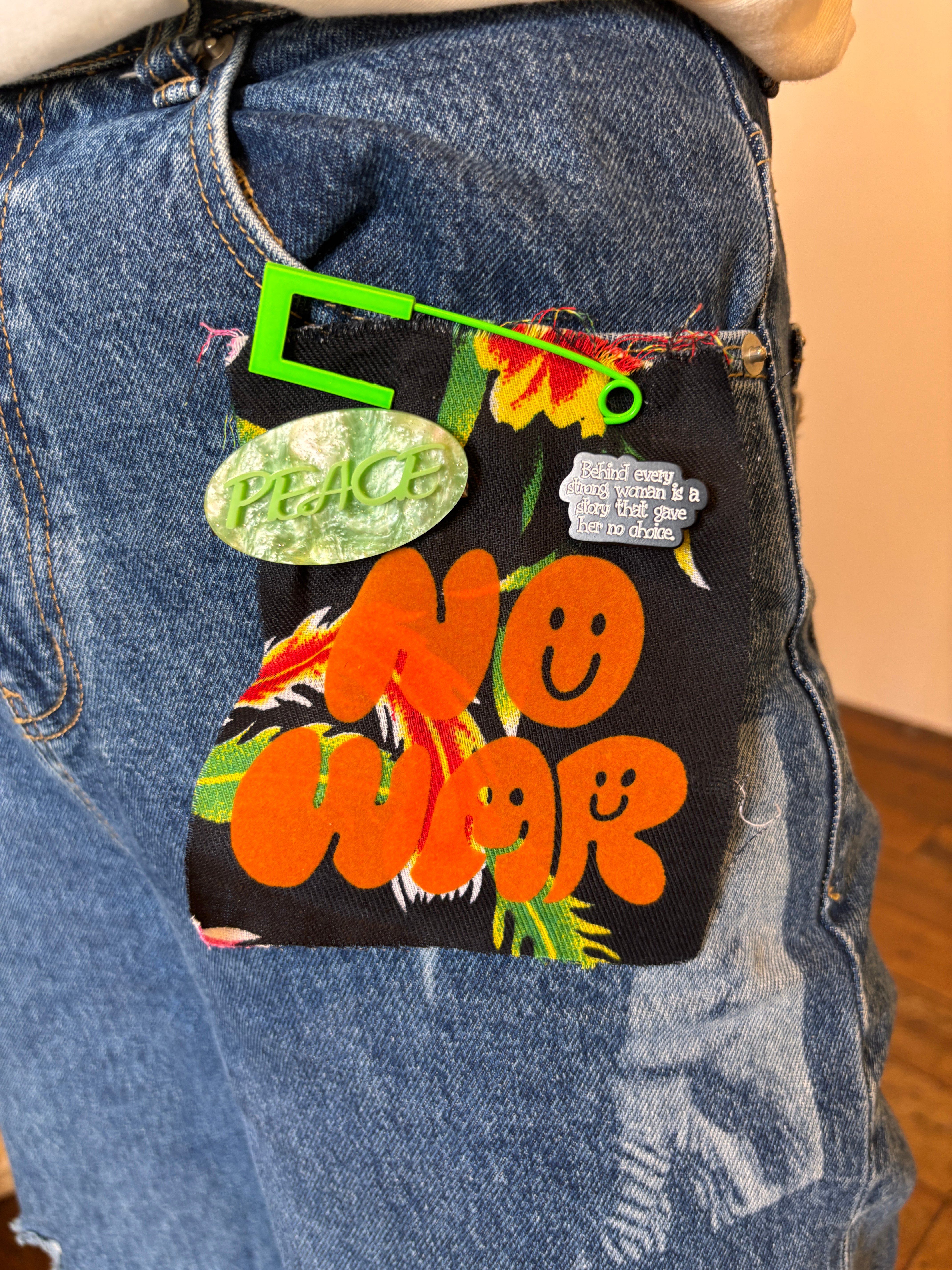 もやし様、オーダーアイロンシート アイロンプリントシート＊NO WAR スマイル | stand up with you