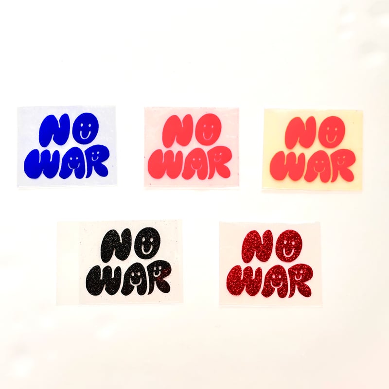 アイロンプリントシート＊NO WAR スマイル | stand up with you