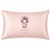 ６Aシルク 100%SILK JAPANこけし　Kokeshi Doll