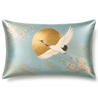 ６Aシルク 100%SILK JAPAN鶴　Crane
