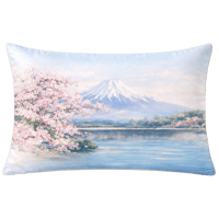 ６Aシルク 100%SILK JAPAN桜富士　Fuji & Sakura