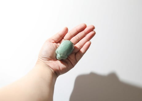 葉月ゆうによる技封入❣️【多次元の才能と繋がる】オリジナルカード付き グリーンアベンチュリン スカル