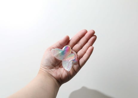 葉月ゆうによる技封入❣️【自分と対立する遺伝子プログラムの解放】オリジナルカード付き エンジェルオーラ ローズクォーツ バタフライ