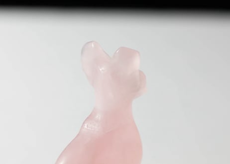 【悟った至福のシッディ】＆〈タイムウェーバーによる長所を認識し、直観的で可能性に満ちた人生を引き寄せる調整入り〉オリジナルカード付き❣️ ローズクォーツ バステト