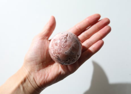 葉月ゆうによる技封入❣️【カルマ体のブロック解放/ハートからの願いを叶える】ピンクアメジスト スフィア