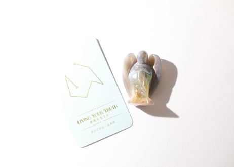 【LIVING YOUR TRUTH 真実を生きる（喜びで学ぶ・大成功）シジル封入 オリジナルカード付き❣️】エンジェルオーラ ドゥルジーアゲート 天使