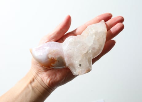葉月ゆうによる技封入❣️【カルマ解放】チェリーブロッサムアゲートのバッファロースカル