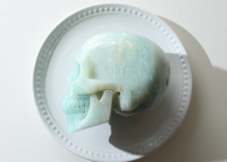 葉月ゆうによる技封入❣️【奇跡に包まれる/魔除けの結界】アマゾナイト スカル