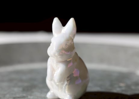 葉月ゆうによる技封入❣️【愛し愛される】エンジェルオーラ ホワイト翡翠 うさぎ ※イベントクーポン使用不可