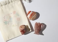 葉月ゆうによる技封入❣️【四大天使のサポート＆結界】天使の行動力セット〈ストロベリークォーツ〉巾着付き ※イベントクーポン使用不可