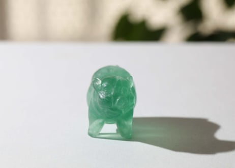 悟りのシッディ＆葉月ゆうによる技封入❣️【カルマ体のブロック解放/ハートからの願いを叶える】フローライト ぶた