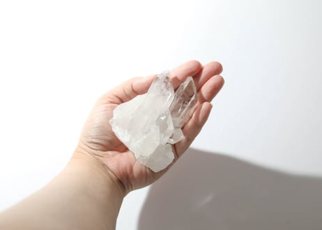 葉月ゆうによる技封入❣️【日々あらゆる面でますます神に近づいていく】バイーア州産 クリアクォーツ クラスター