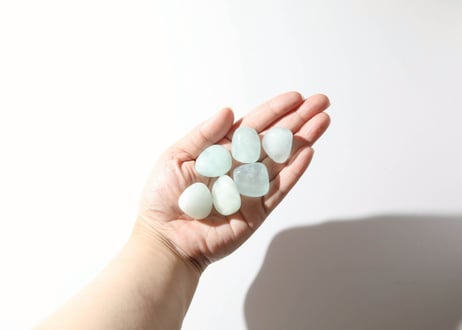【悟りのシッディ入り】アクアマリン タンブル M（6個セット）