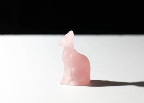 【悟った至福のシッディ】＆〈タイムウェーバーによる長所を認識し、直観的で可能性に満ちた人生を引き寄せる調整入り〉オリジナルカード付き❣️ ローズクォーツ バステト